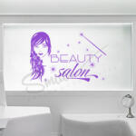 SMAER Sticker Beauty Salon 2 - Sticker perete chip de femeie - M_rime: 120cm*80cm