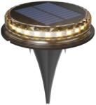 Flippy Lampa solara LED Set 4 Bucati, Flippy, Tip Spot pentru Gradina, 8 LED-uri, ABS si Policarbonat, Baterie 1.2V, 600mah, 12 x 13.5 cm, Lumina Alba Cald, Negru Auriu (teo-124718)