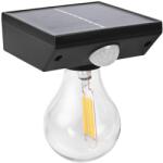 Flippy Lampa solara Flippy, pentru exterior, tip bec, rezistenta la apa IP65, material ABS, baterie 3.7V, 1200 mah, 9.5 x 11 cm, autonomie 8 ore, senzor de miscare, alb cald (teo-124722)