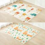 Flippy Covoras de Joaca pentru Copii Termic cu 2 Fete, Flippy, Model Veverite si Elefanti, cu Spuma, Impermeabil, Antiderapant, 200cm x 180cm x 1cm (teo-126634) Covor