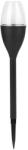 Flippy Lampa solara LED pentru gradina, Flippy, Set 10 Bucati, Tip Pahar de Vin, Inaltime 37.5 cm, efect de flacara, PVC si ABS, 2V, 200mAh, Lumina Multicolora, Negru (teo-124682)