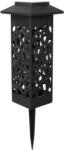 Flippy Lampa solara LED, Flippy, Set 6 Bucati, Tip Felinar cu Acoperis, pentru Gradina, Inaltime 30.2 cm, putere 0.2W, 1.2V, 600mAh, Lumina Alb Cald, Negru (teo-124664)