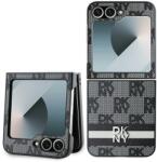 DKNY DKHCZF6PCPTSSK Chequered Pattern Printed Stripes tok Samsung Galaxy Z Flip6 F741 - fekete - bluedigital
