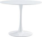 TEMPO KONDELA Étkezőasztal, kerek, fehér, matt, átmérő 110 cm, REVENTON NEW - kondela