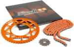 Stage6 Lánckészlet 13x53 - 420 Stage6 alumínium CNC narancs Derbi Senda X-treme Stage6 Erőátviteli alkatrész Lánc, lánckerék, láncszett