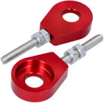 101 Octane Kerékfeszítő / láncfeszítő készlet alumínium piros eloxált 12mm 101 Octane Erőátviteli alkatrész Lánc, lánckerék, láncszett Lánc