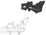 Moto Master Fékkonzol Moto Master 220mm fekete Husqvarna TE / FE 2018 utáni modellhez Moto Master Futómű és fék alkatrész Fékmunkahenger, féknyereg