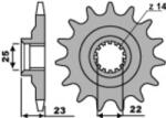 PBR Acél Standard Első Láncszem 548 - 520 PBR Erőátviteli alkatrész Lánc, lánckerék, láncszett Első lánckerék