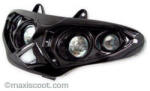 ODF-Opticparts DF Fényszóró Quattro ODF Gilera Runner / Hussar fekete ODF-Opticparts DF Elektronika Lámpa, fényszóró, index Fényszóró (OEM)