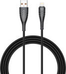 MRG Cablu de date Veger V105, Lightning, 2.4A, Negru