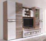  Bibliotecă living Pasionata, alb + sonoma