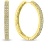 Brilio Silver Bájos aranyozott karika fülbevaló cirkónium kővel EA770Y