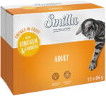 Smilla 24x85g Smilla Adult falatok csirke & sárgarépa zöldséggel nedves macskatáp