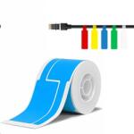 NIIMBOT címkék a kábelekhez T 1EA01174301 25x76mm 200db Kék a B21, B21S, B3, B1S esetében (1EA01174301)