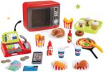 Smoby Set aparat electronic de microunde Tefal Elec Micro Wave Smoby și alimente de mâncare rapidă Fast Food (SM310586-2) Bucatarie copii