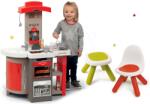 Smoby Set bucătărie de jucărie pliabilă Tefal Opencook Smoby roșu cu aparat de cafea și frigider și scăunel cu măsuță (SM312200-3) Bucatarie copii