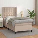 vidaXL cappuccino színű műbőr rugós ágy matraccal 100 x 200 cm (3132488)