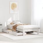 vidaXL fehér tömör fenyőfa ágykeret matrac nélkül 90 x 190 cm (3309864)