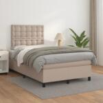vidaXL cappuccino színű műbőr rugós ágy matraccal 120 x 200 cm (3142838)