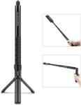  PULUZ Insta360 X3 / X4 forgatható fogantyús, teleszkópos selfie bot állvány, 110cm (fekete) (PU887B)