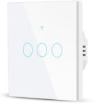 Rovo Intrerupator Smart cu Touch Rovo FN3C, 3 canale, Sticla Securizata, Tuya, Life Smart, RF 433MHz, Alexa si Google Assistant, fara nul (FN3C) - esell