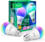 NOUS Set 2 becuri LED RGB Smart NOUS P3Z ZigBee, E27, Control din aplicatie (P3Z-2P) - esell
