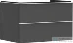 Hansgrohe XELU Q 78x57 cm-es 2 fiókos fali szekrény pulthoz, matt fehér fogantyúval, matt gyémántszürke 54075700 (54075700)