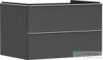 Hansgrohe XELU Q 78x57 cm-es 2 fiókos fali szekrény pulthoz, króm fogantyúval, matt gyémántszürke 54075000 (54075000)