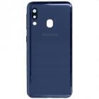 Samsung A202 Galaxy A20E akkufedél (hátlap) kamera lencsével és ragasztóval, kék, gyári