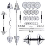 HMS STC55 55KG króm súlyzókészlet tokban (ABI-17-59-117) Súlytárcsa
