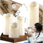 Malatec Lánghatású LED gyertya, 5x7 cm, elemes