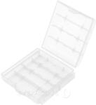  Univerzális akkumulátor elem tok doboz R6 AA R03 AAA fehér (boxAA-AAA)