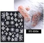  Körömmatrica - STZ-5D06 Karácsony hópihe