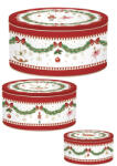 Easy Life Nuova R2S Fémdoboz 3 db-os szett kerek, 19, 5x8/16, 5x7, 5/13, 5x6, 5cm, Magie de Noel (099MNOE)