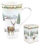 Easy Life Porcelán bögre 600ml, dobozban, White Forest (1462WHIF)