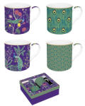Easy Life Porcelán bögreszett 4db-os, 300ml, dobozban, Atmosphere, Imperial Peacock (179IMPP)