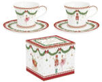 Easy Life Porcelán eszpresszócsésze+alj 2 személyes, 80ml, dobozban, Magie de Noel (1797MNOE)