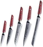  MA-35085 damaszk konyhakés készlet - 5db / Piros