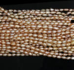  Perle de Cultura Bob de Orez Margele Bijuterii 4-5 x 3-4 mm - Lungime Sirag 34 cm