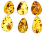  Cabochon / Pandantiv cu Gaura Ambra Picatura - 25-30x18-22x8-12 mm - 1 Buc