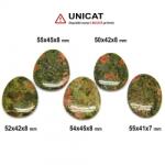  Pandantiv Unakit in Forma de Picatura - 50-55 x 41-45 x 7-8 mm - 1 Buc