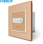 LIVOLO C77MSG LIVOLO mozgásérzékelős érintőkapcsoló, 250V 5A, arany kristályüveg (C77MSG)