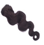 HairExtensionShop Csatos Hullámos Emberi Póthaj Standard Sötétbarna Színben 50cm Body Wave (Szín #4) (RCBW504)