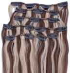 HairExtensionShop Csatos Emberi Póthaj Standard Melírozott Színben 60cm (Szín #6/60) (RC60660)
