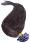 HairExtensionShop Keratinos U-TIP Emberi Póthaj Standard Hőillesztéshez Sötétbarna 60cm (Szín #4) (RUT604)