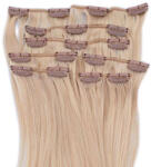 HairExtensionShop Csatos Emberi Póthaj Standard Világosszőke Színben 50cm (Szín #24) (RC5024)
