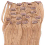 HairExtensionShop Csatos Emberi Póthaj Középszőke Színben 40cm (Szín #14) (RC4014)