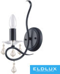 ELDLUX Fali lámpa E14 fekete (HLW-24212-1B)