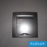 ELDLUX ELDGROUND 2P+F konnektor gyerekvédelemmel csapfedéllel ezüst csavaros IP44 (ELD303409)