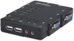 Manhattan Switch KVM Manhattan switch KVM 4 porturi Compact, USB, Audio (151269) - vexio